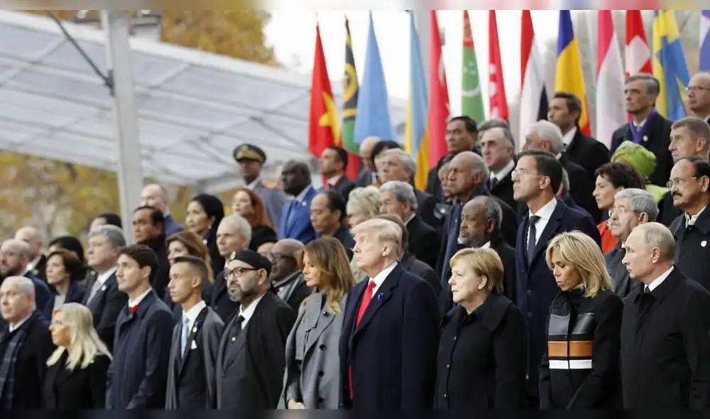 Líderes del mundo conmemoran 100 años del fin de la Primera Guerra Mundial