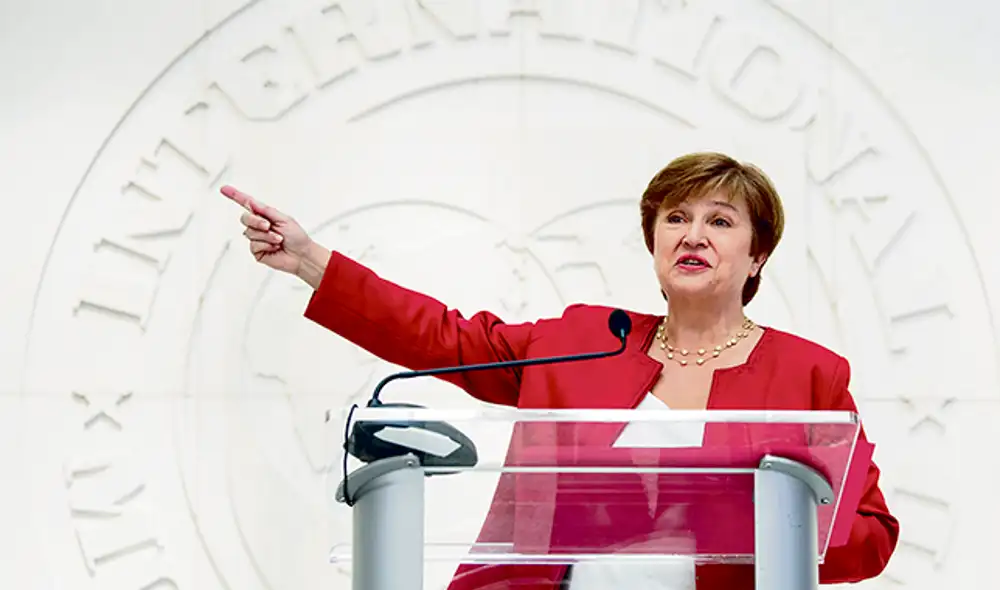 Efectos. Georgieva señaló que podría haber una brusca caída seguida de una recuperación. (AFP) Efectos. Georgieva señaló que podría haber una brusca caída seguida de una recuperación. (AFP)