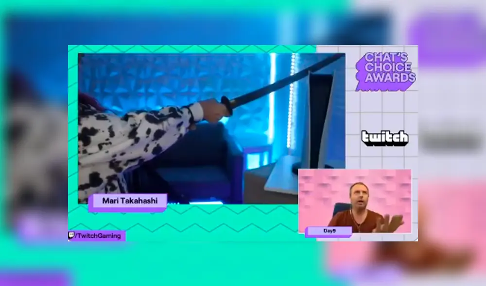 La PS5 que Twitch mostró durante todo el evento resultó ser un pastel. Foto: Captura / Twitter.