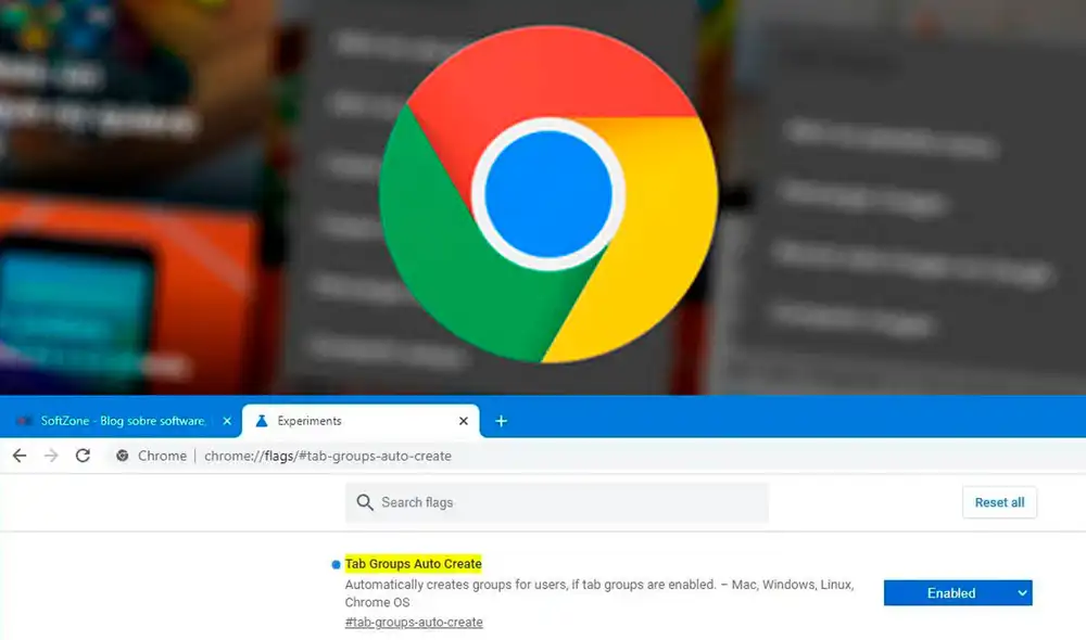 Google Chrome permite agrupar las pestañas por categorías. Sin embargo, la función está oculta. Conoce cómo activarla. Foto: Xataka/SoftZone
