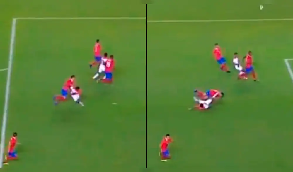 Perú vs Costa Rica: árbitro no cobró clarísimo penal sobre Jefferson Farfán [VIDEO]