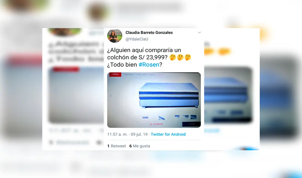 Empresa peruana que vende colchón a 23 mil soles.