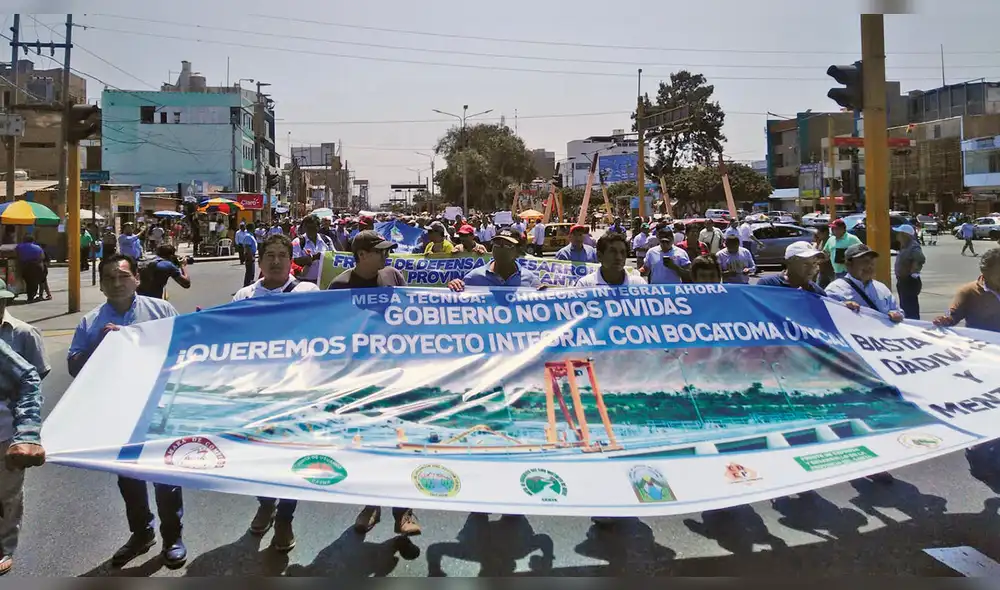 Marcha. Bocatoma única para Chinecas exigen agricultores. Marcha. Bocatoma única para Chinecas exigen agricultores.