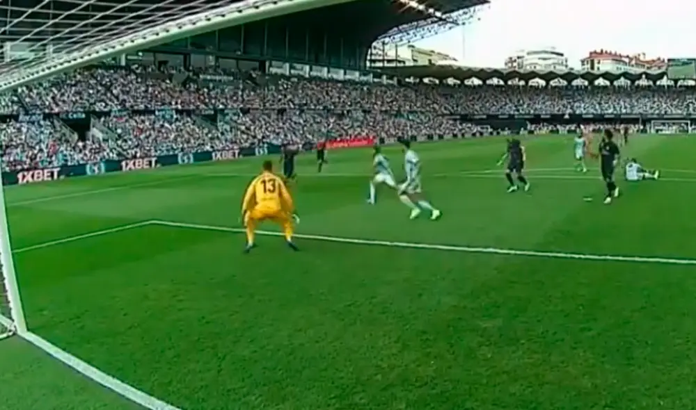 Lucas Vázquez puso el tercero del Real Madrid ante el Celta en el comienzo de la Liga Santander temporada 2019-20.