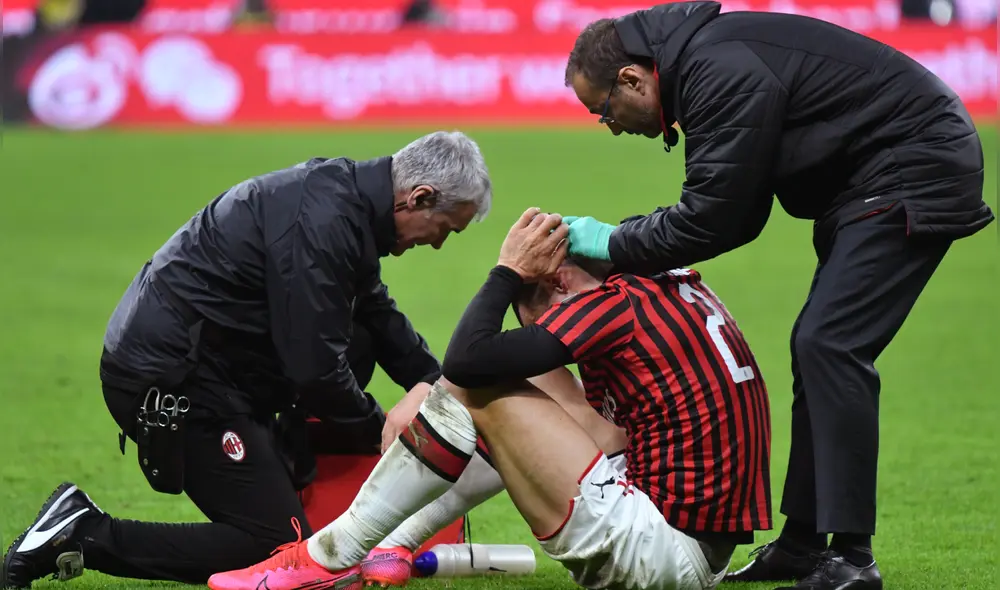 Zlatan Ibrahimovic se lesionó entrenando con el AC Milan. Foto: AFP Zlatan Ibrahimovic se lesionó entrenando con el AC Milan. Foto: AFP