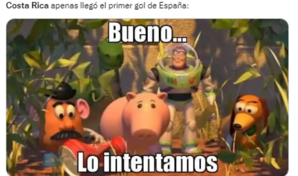 Los usuarios inundaron las redes sociales tras la arrebatadora victoria de España contra Costa Rica. Foto: Twitter