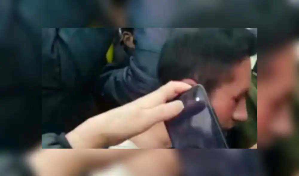 El acusado fue grabado por usuarios del Metropolitano. El acusado fue grabado por usuarios del Metropolitano.