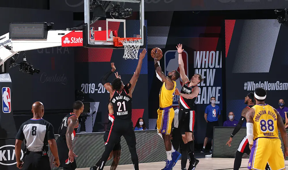 Lakers vs. Blazers EN VIVO: juegan por los NBA Playoffs 2020. Foto: AFP.