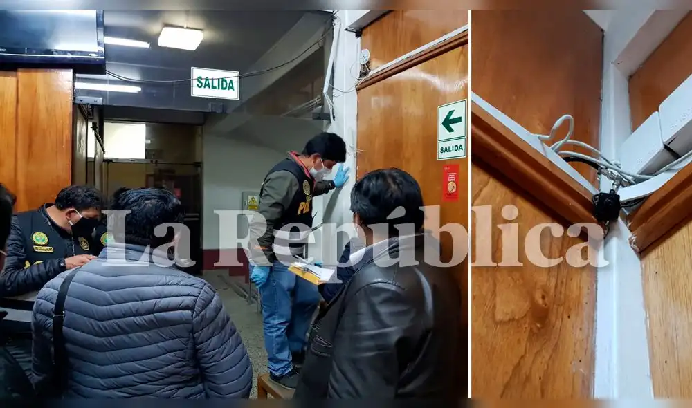 El fiscal Sócrates Rado y personal de la Policía se encuentran en el Gobierno Regional de Puno. Foto: La República