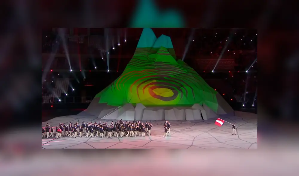 Así fue el ingreso de la delegación peruana al Estadio Nacional en Lima 2019. Foto: ESPN/Captura