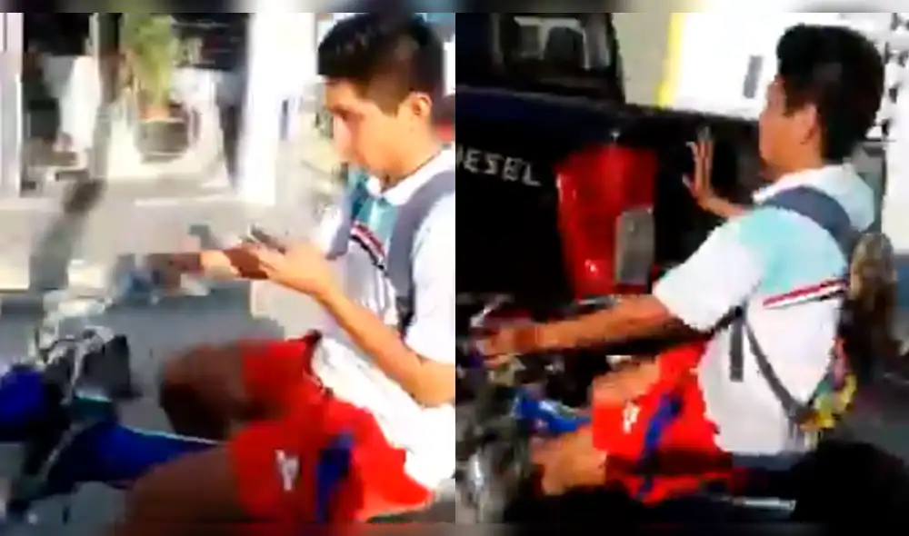 Vía Facebook: motociclista maneja usando su teléfono y sufre aparatoso accidente [VIDEO]