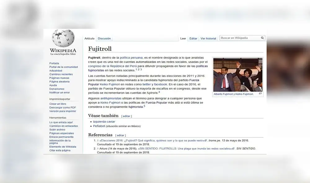 En Facebook, una página compartió una imagen que muestra el perfil que crearon con la palabra ‘fujitroll’. En Facebook, una página compartió una imagen que muestra el perfil que crearon con la palabra ‘fujitroll’.