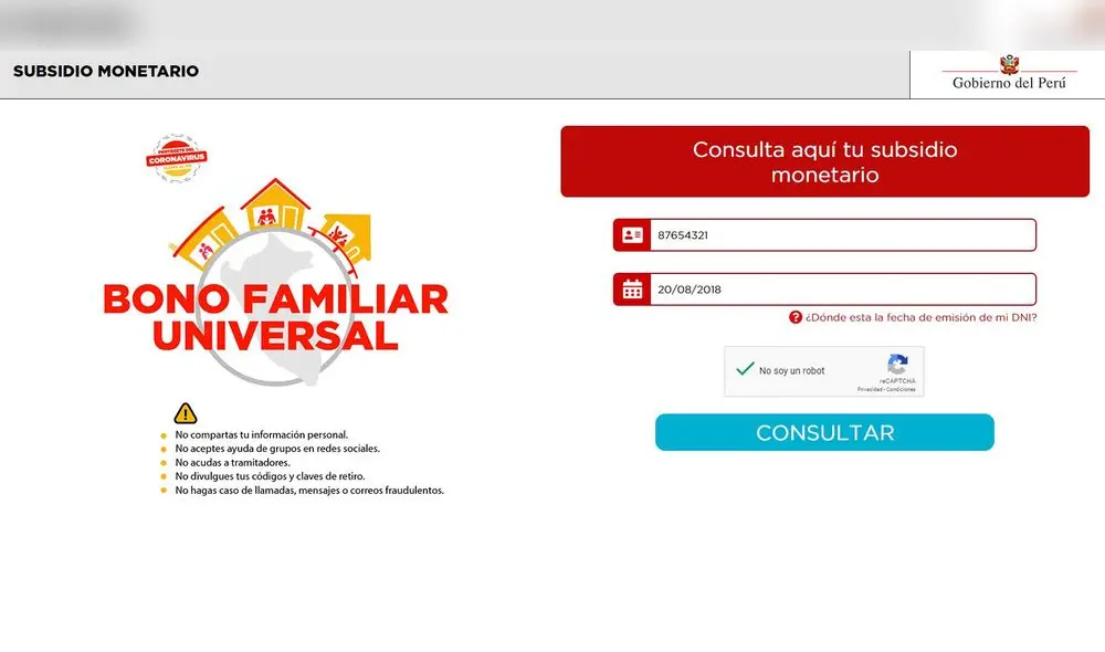 Bono Familiar Universal