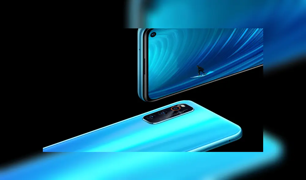 El IQOO Neo3 5G en color Blue Sky (celeste). El IQOO Neo3 5G en color Blue Sky (celeste).