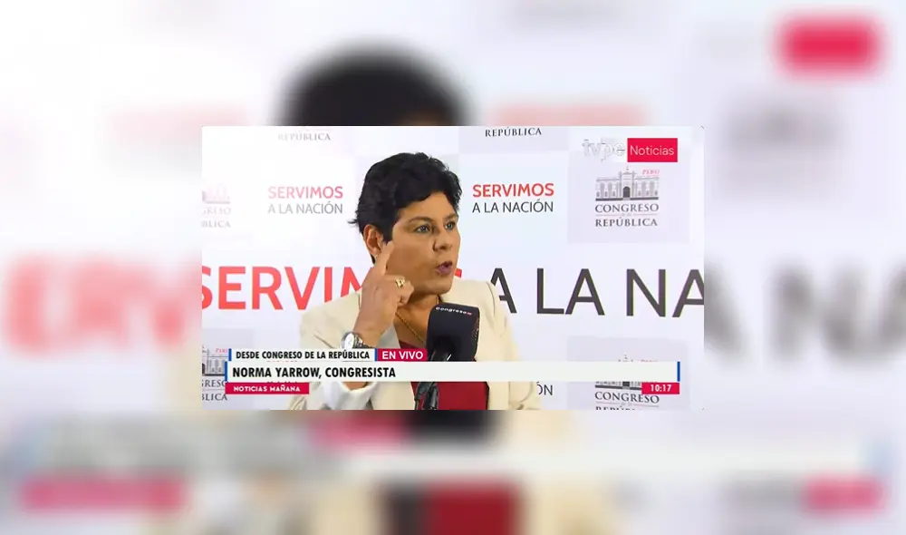 Congresista de Avanza País pidió que manifestantes se diriegieran al Congreso. Foto: captura TV Perú Congresista de Avanza País pidió que manifestantes se diriegieran al Congreso. Foto: captura TV Perú