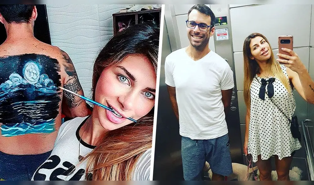 La modelo argentina puso en práctica su talento por la pintura de una curiosa manera.