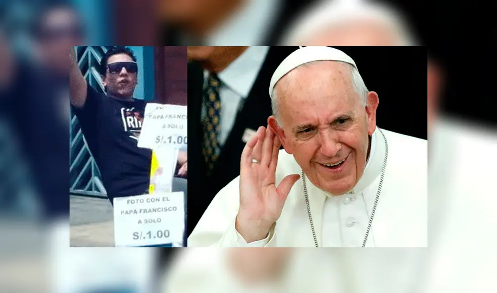 En Facebook, Ofrecía fotos con el papa Francisco a un sol y se viraliza