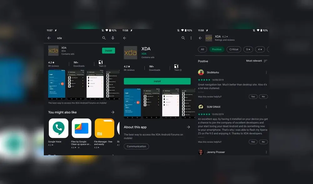 XDA se ha hecho eco del modo oscuro en la versión 16.6.25 de la Play Store
