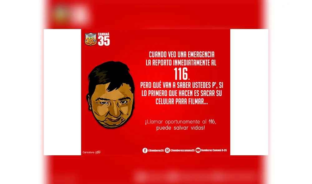 Facebook: bomberos del Perú usan frase de ‘Tapir 590’ para dar lección sobre cómo actuar ante incendios