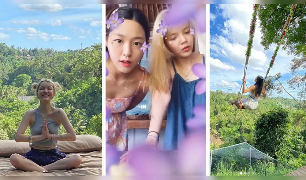 Cantantes de AOA reaparecen en Instagram durante sus vacaciones en paradisiaca isla.