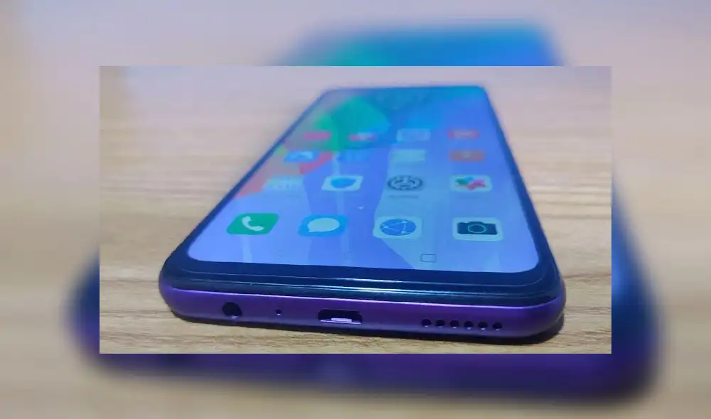 Parte inferior del Huawei Y6p. Parte inferior del Huawei Y6p.