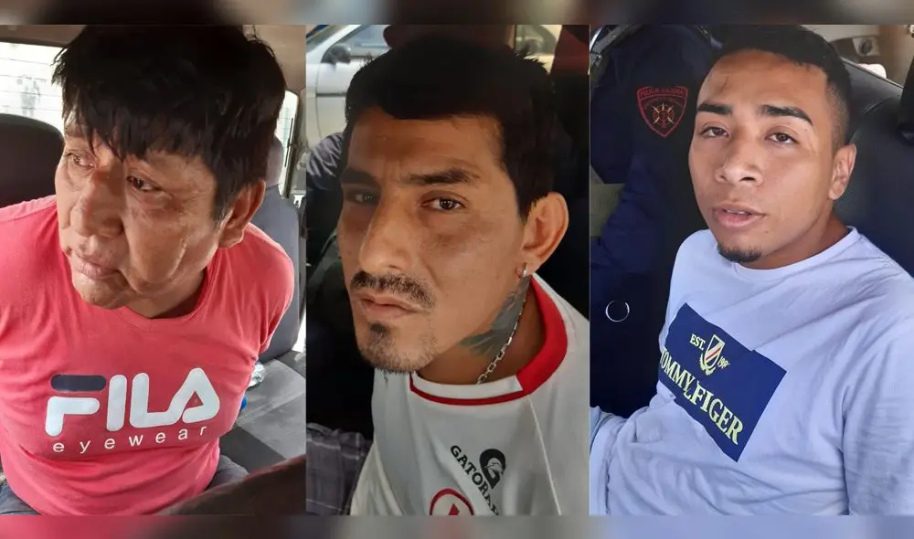 Presuntos hampones fueron intervenidos por la Policía cuando circulaban en un taxi.