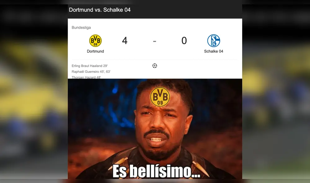 Borussia Dortmund vs. Schalke 04: lo mejores memes del partido de la Bundesliga. Foto: Facebook Borussia Dortmund vs. Schalke 04: lo mejores memes del partido de la Bundesliga. Foto: Facebook