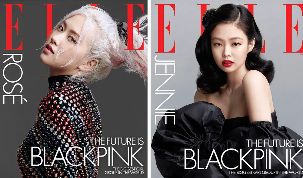 Rosé y Jennie de BLACKPINK en revista estadounidense. Créditos ELLE US.