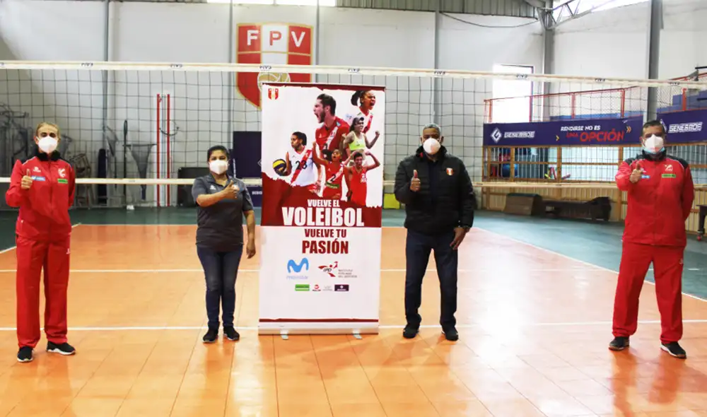 Las autoridades de la FPV brindaron detalles del regreso del vóley. Foto: FPV.