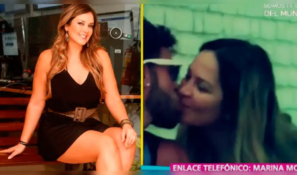 Esto dijo Marina Mora sobre el beso que le dio a Renzo Spraggon [VIDEO]