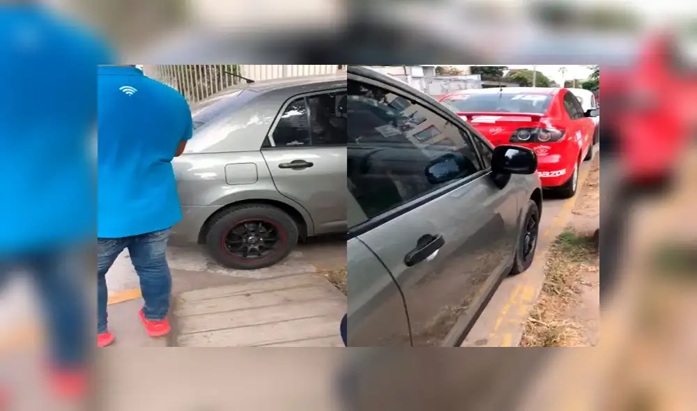 Surquillo: vehículo estaciona y obstruye rampa [VIDEO]