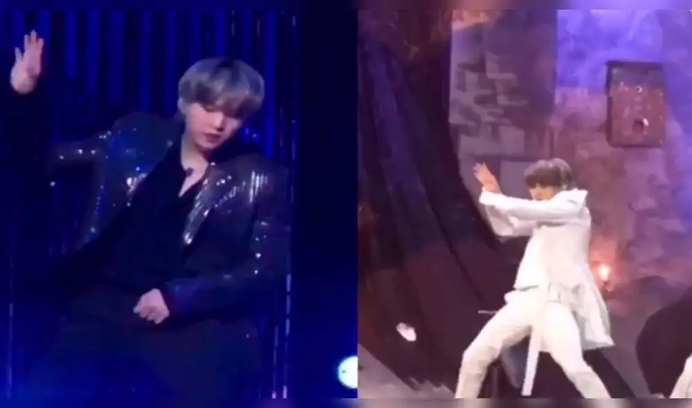 Suga de BTS en la coreografía de "Black Swan".