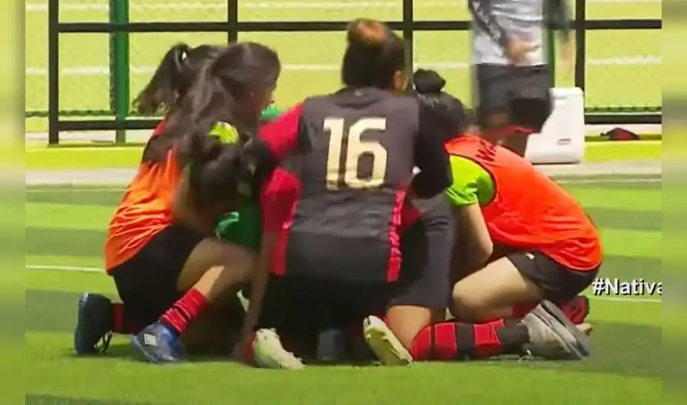 Arequipa. Las jugadoras del clun mistiano celebraron tras ganar el partido por penales. Foto captura Arequipa. Las jugadoras del clun mistiano celebraron tras ganar el partido por penales. Foto captura