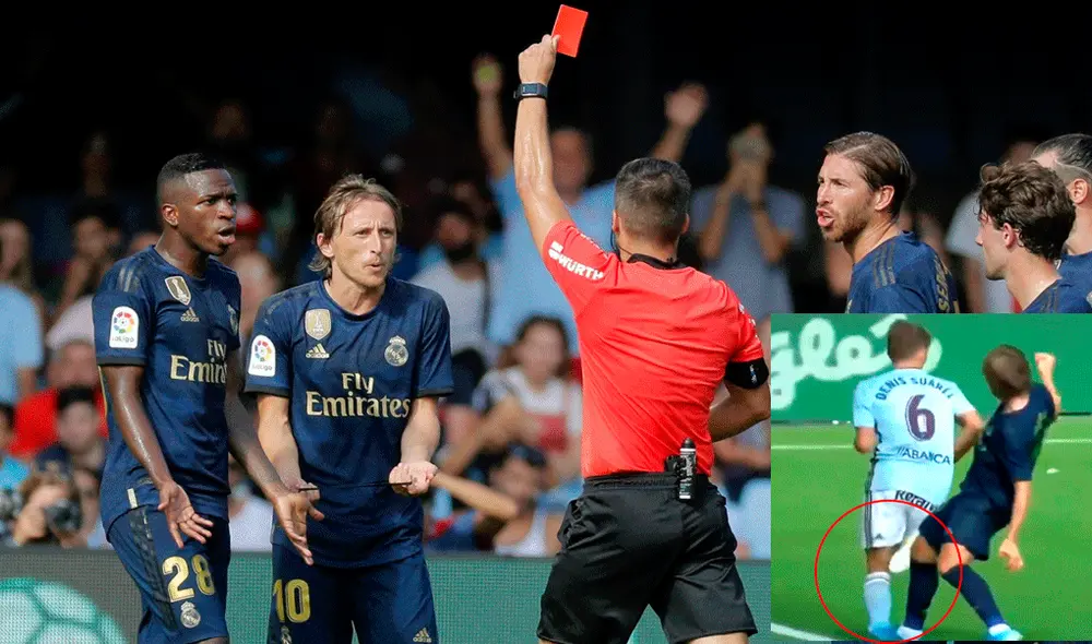 Luka Modric dio su versión en Twitter sobre la tarjeta roja que recibió en el partido entre el Real Madrid y Celta de Vigo. | Foto: EFE Luka Modric dio su versión en Twitter sobre la tarjeta roja que recibió en el partido entre el Real Madrid y Celta de Vigo. | Foto: EFE