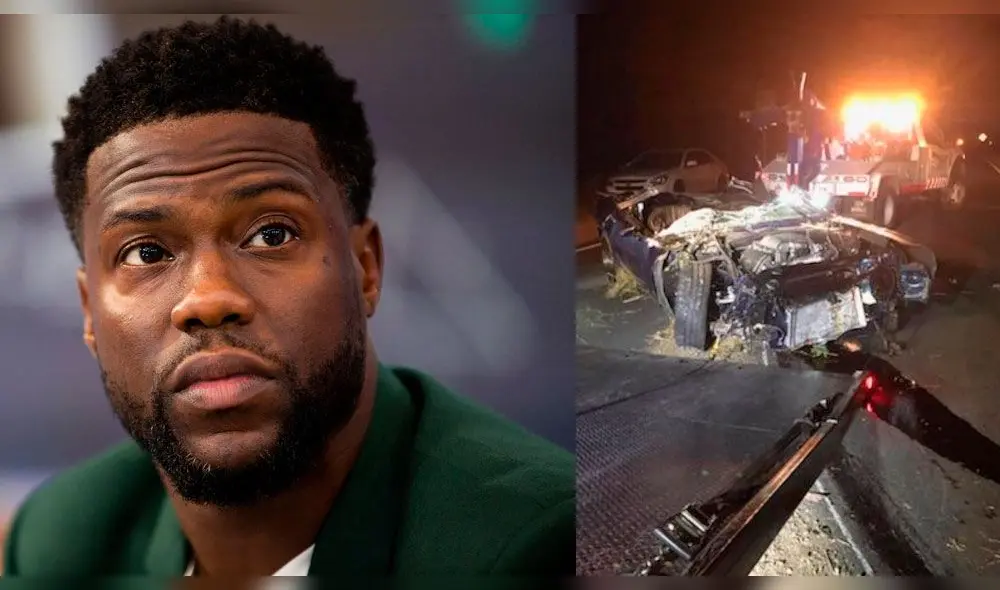 El actor Kevin Hart resulta herido tras accidente automovilístico