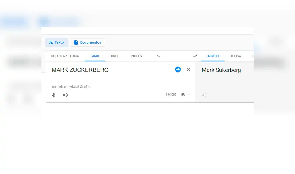 Google Translate: insólito resultado se revela al escribir Mark Zuckerberg en el traductor [FOTOS]