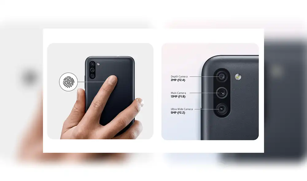 El Galaxy M11 incluye un lector de huellas y un set de triple cámara trasera. El Galaxy M11 incluye un lector de huellas y un set de triple cámara trasera.