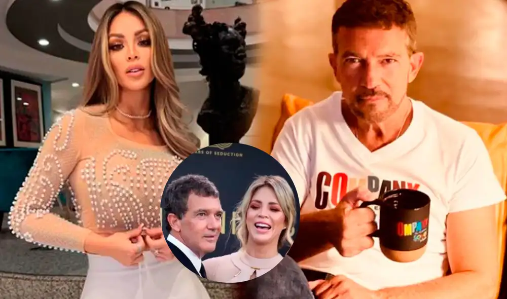 Sheyla Rojas vivió una curiosa anécdota en la mansión de Antonio Banderas, en Marbella. Foto: composición LR/Sheyla Rojas/Antonio Banderas/Instagram/América TV