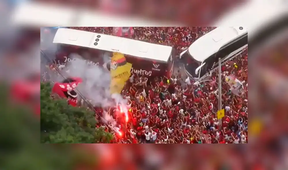 Final Copa Libertadores 2019 en Lima: Masiva y explosiva despedida al Flamengo en Río de Janeiro [VIDEO] 