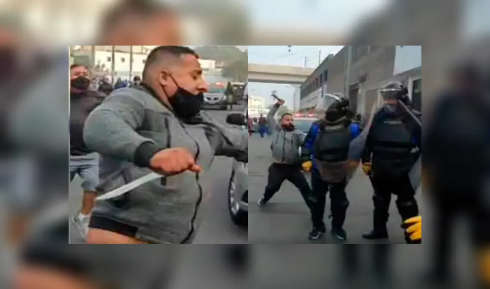 Vendedor ambulante acuchilló a fiscalizador. Foto: Captura