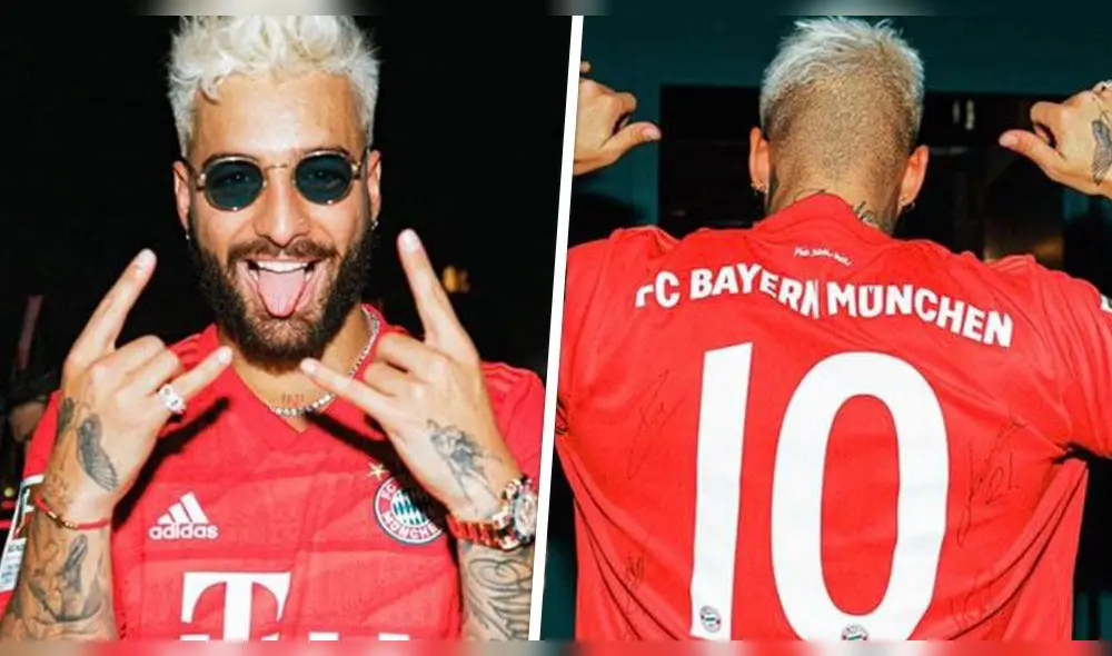 Maluma se proclamó fanático del Bayern Múnich con una foto que se hizo viral. Foto: captura Internet