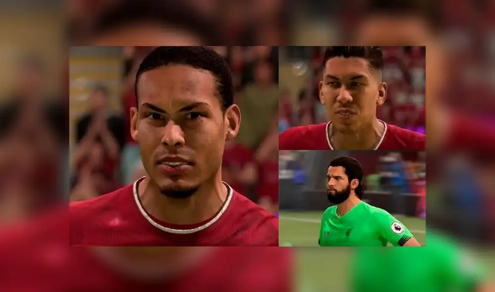 Los rostros de los jugadores del Liverpool en FIFA 21. Los rostros de los jugadores del Liverpool en FIFA 21.