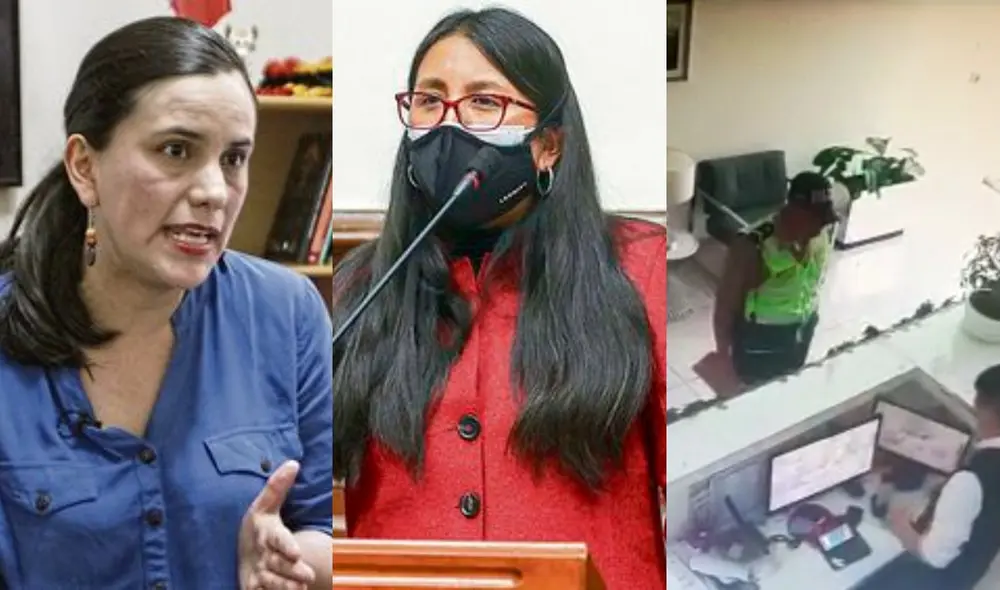 Verónika Mendoza criticó la presencia de la Policía en la vivienda de la congresista Ruth Luque. Foto: composición LR Verónika Mendoza criticó la presencia de la Policía en la vivienda de la congresista Ruth Luque. Foto: composición LR
