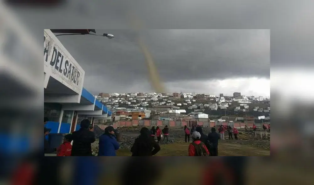 Puno: Tornado causó pánico en La Rinconada [VIDEO]
