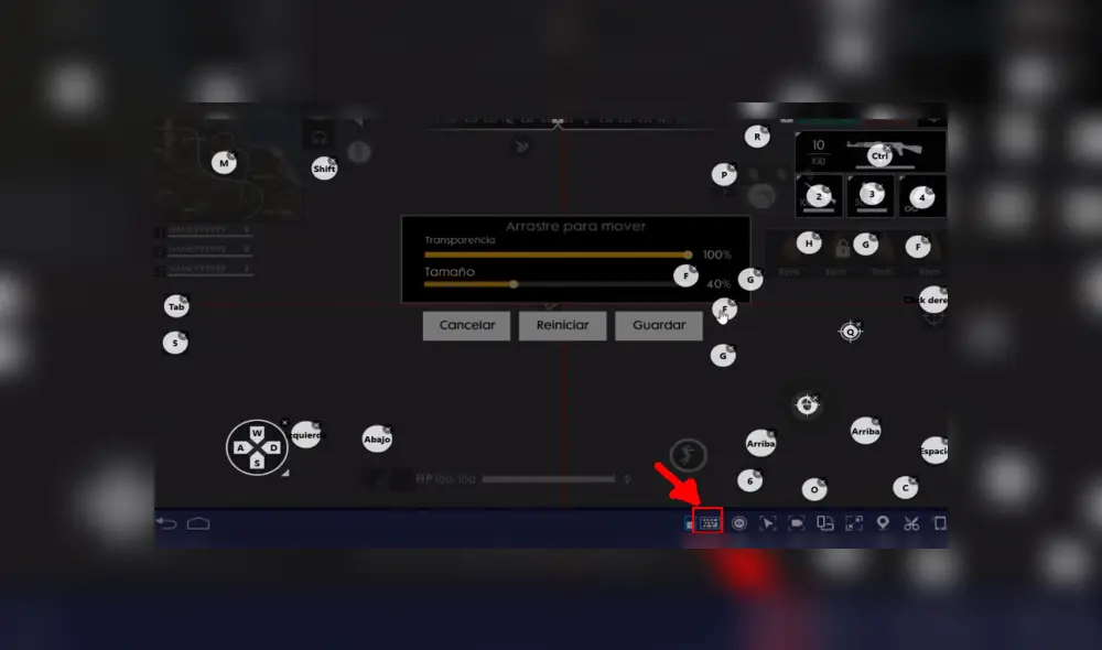 Configura los controles de tu teclado.