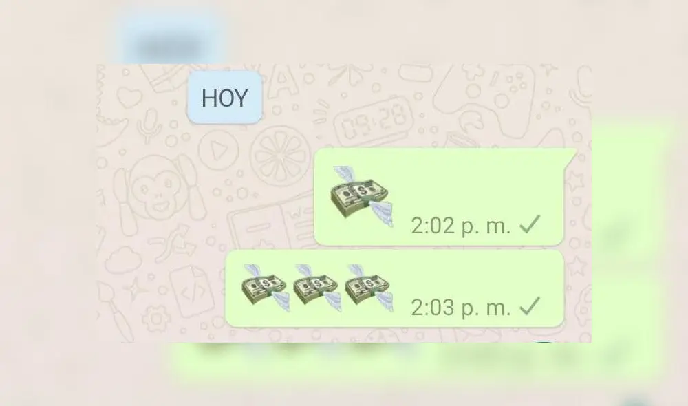 El emoji de WhatsApp del billete con alas. El emoji de WhatsApp del billete con alas.