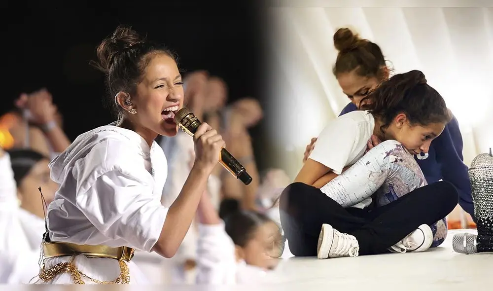 Antes de subir al escenario, la cantante dio una tierno beso en la frente a Emme y luego se unieron en un largo abrazo. (Foto: Composición)