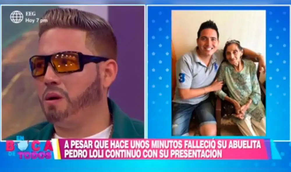 Pedro Loli se quebró tras enterarse de la muerte de su abuela. Foto: captura / América TV