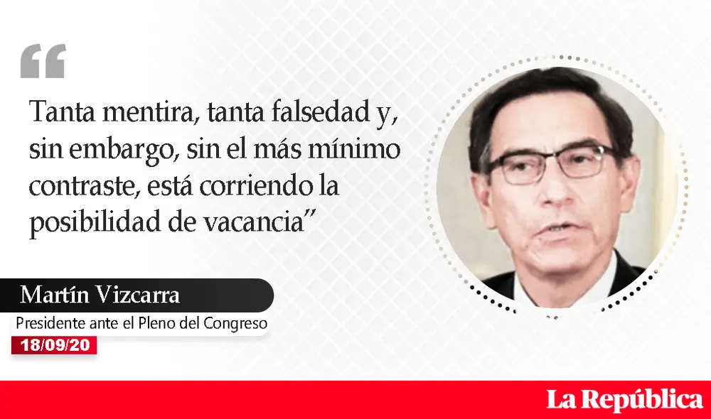 Frases de Martín Vizcarra ante el Congreso. Frases de Martín Vizcarra ante el Congreso.