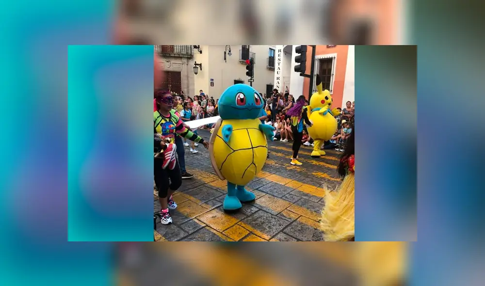 También hubo quienes aprovecharon para vestirse de Pokémon. También hubo quienes aprovecharon para vestirse de Pokémon.